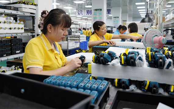 workers on the assembly line